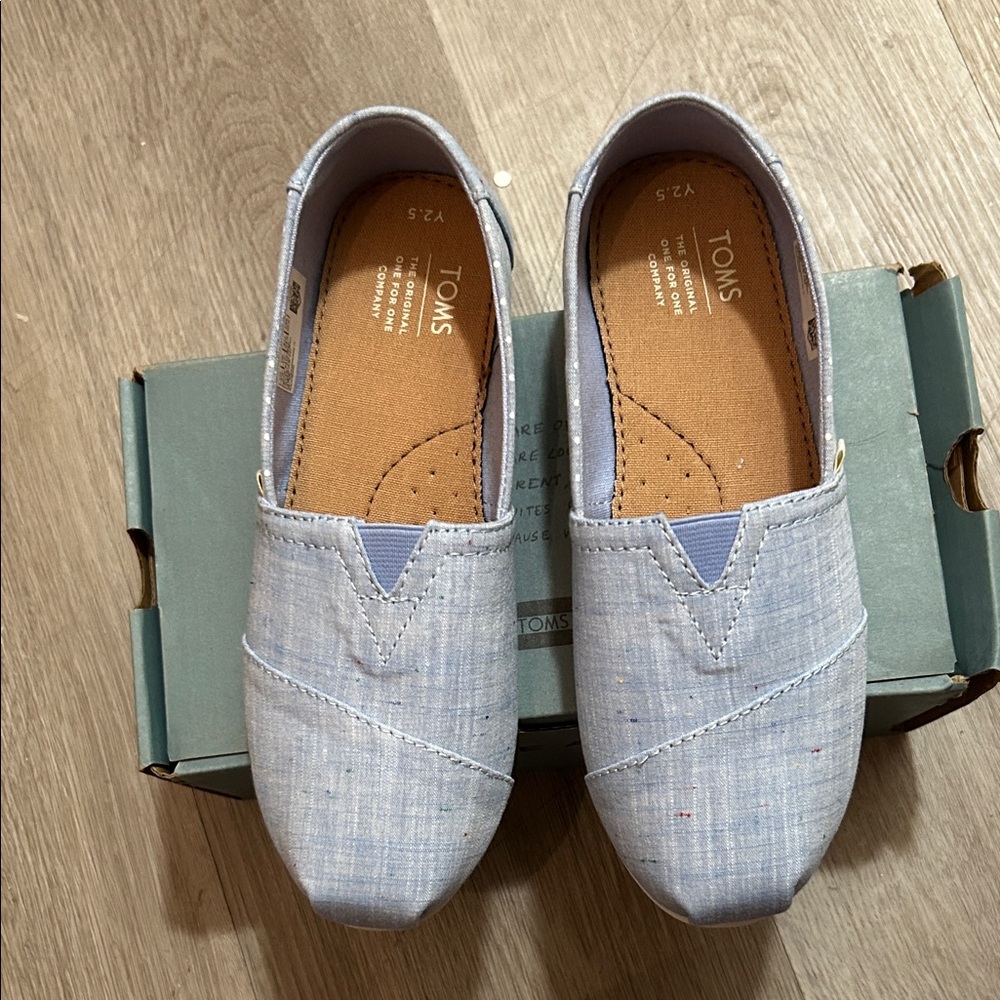 Toms Kids Light Blue Slip-On Sandals